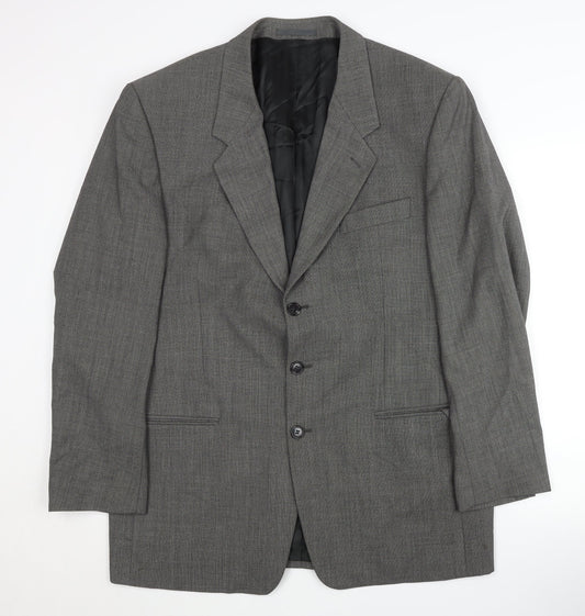 Carveste Men's Grey Wool Blazer Size 42R Formal