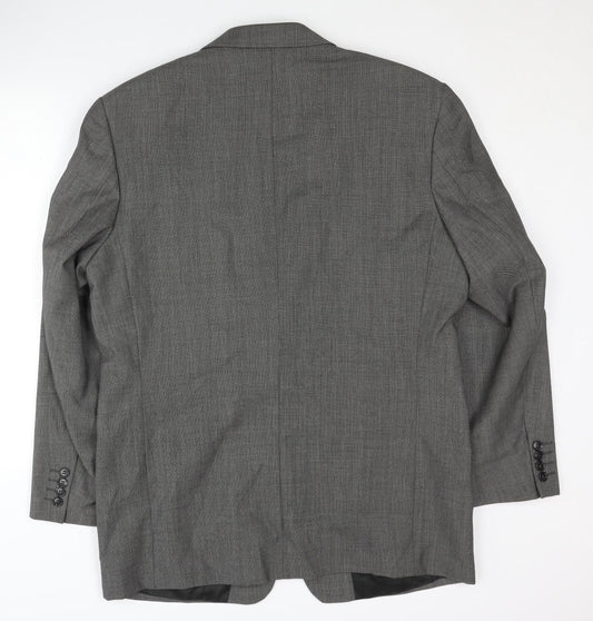 Carveste Men's Grey Wool Blazer Size 42R Formal
