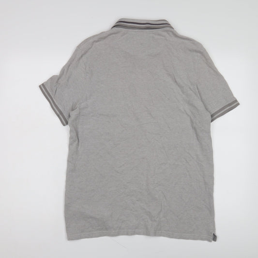 Lyle & Scott Mens Grey Polo Shirt Size L