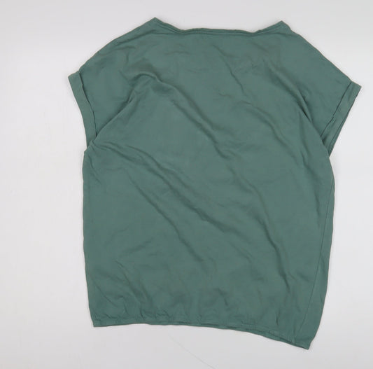 TXM Women's Green Embroidered T-Shirt L Casual