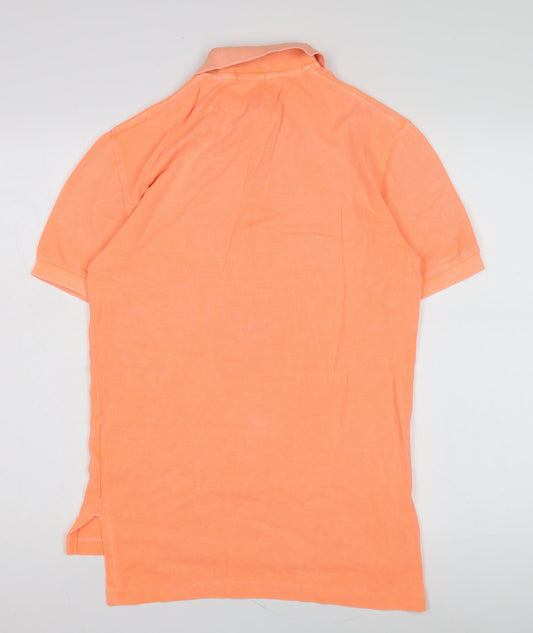 Ralph Lauren Orange Men's XS Polo Shirt, Short Sleeve Knit