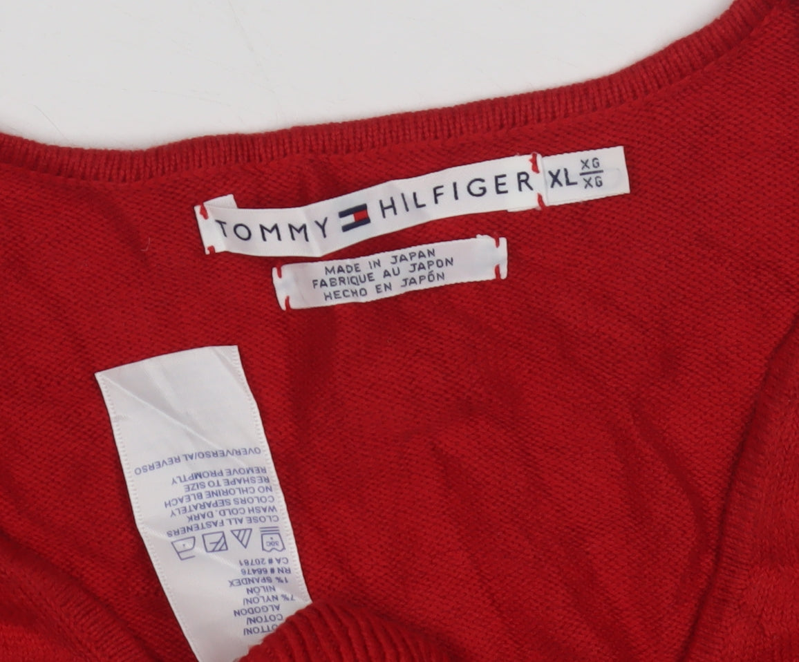 Tommy Hilfiger Women's Red XL Cardigan