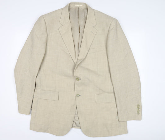 Brook Taverner Men's Beige Blazer Size 42 Classic Style