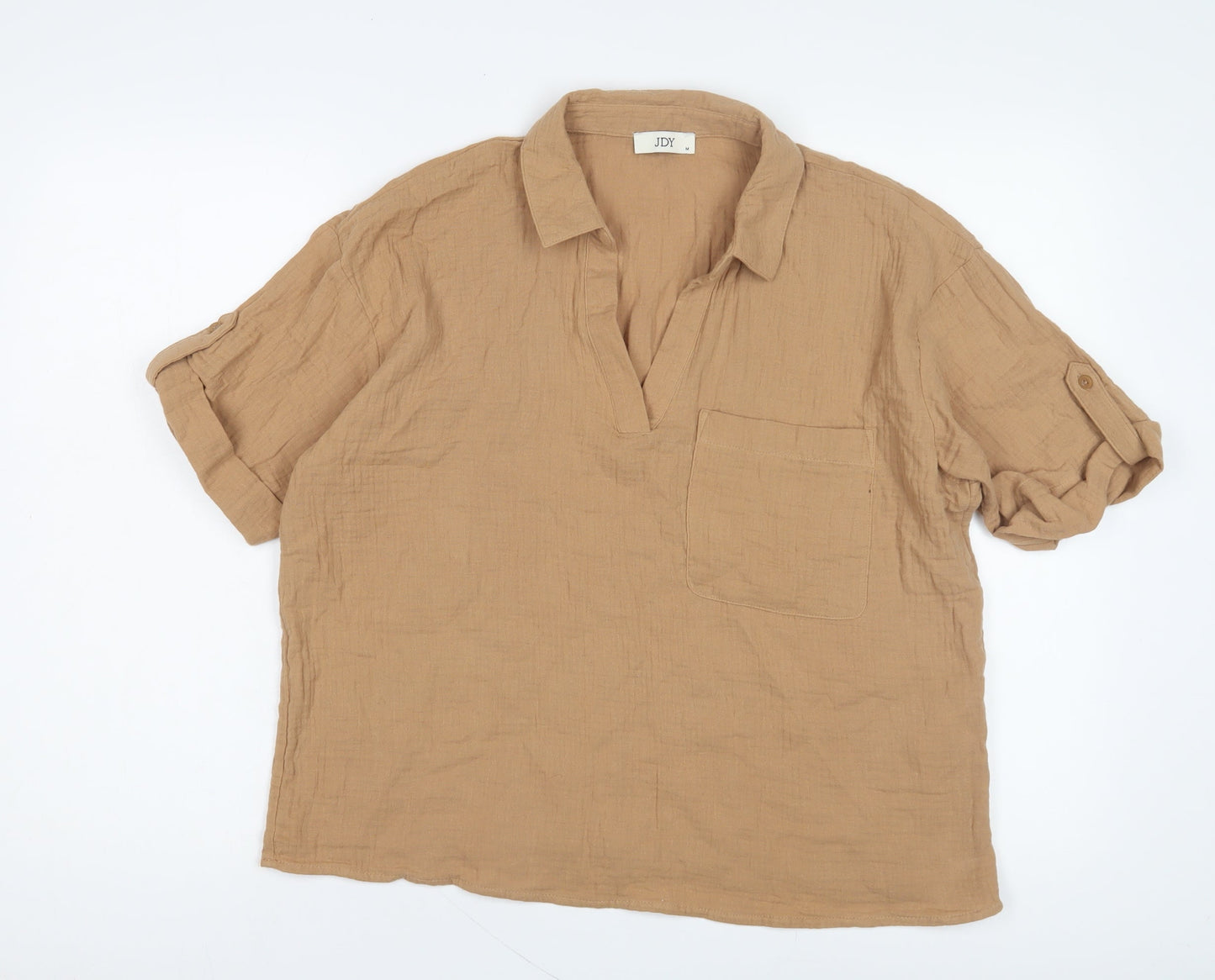 JDY Women's Brown Collared Shirt M