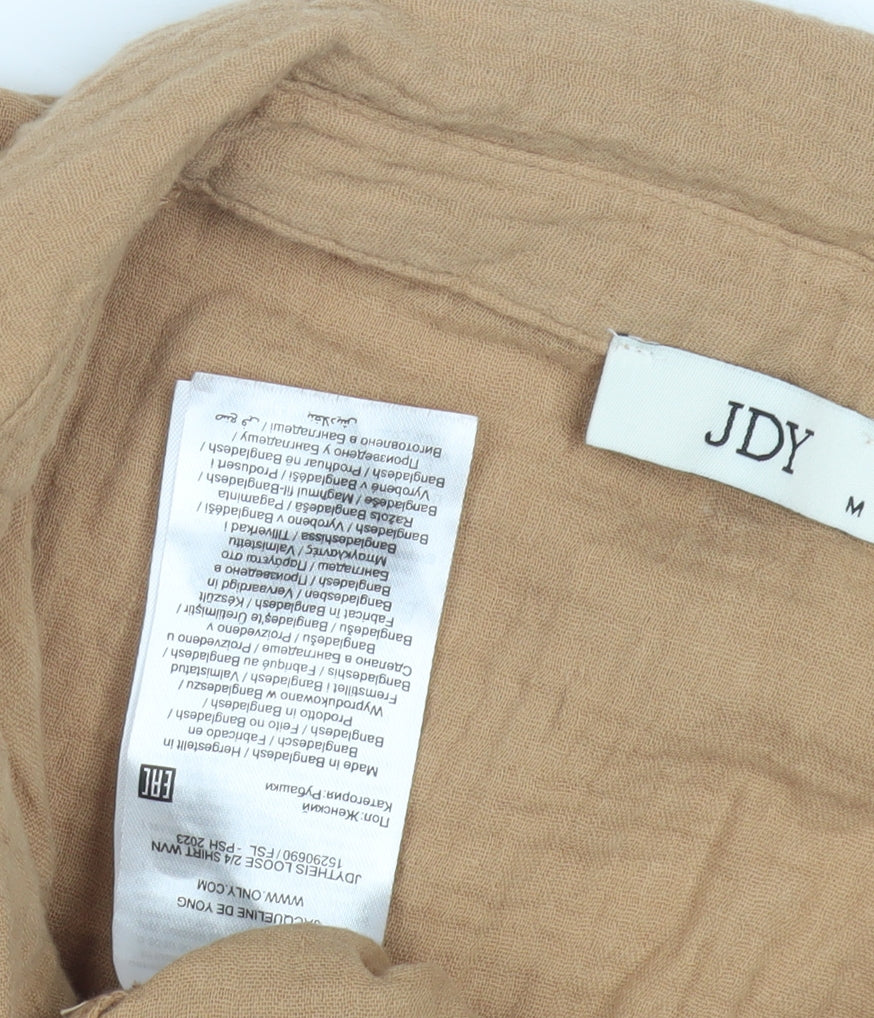 JDY Women's Brown Collared Shirt M