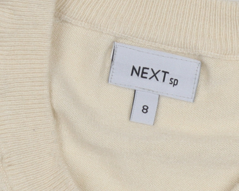 Next Women's Beige Polka Dot Pullover Jumper Size 8