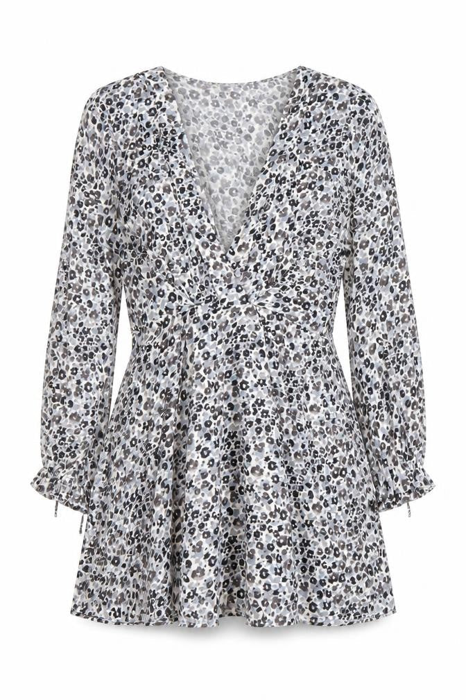 Zara Women's Multicoloured Animal Print A-Line Dress