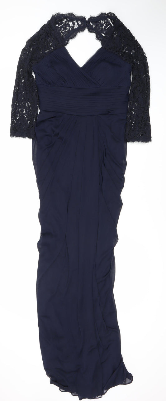 Adrianna Papell Women's Long Blue Dress, UK Size 10