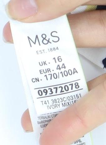 Marks and Spencer Women’s Multicoloured 3/4 Sleeve Top