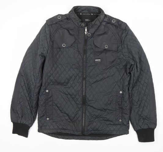 Diesel Men's Black Quilted Jacket L – Casual Wear