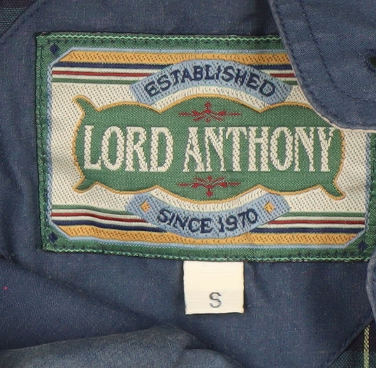 Lord Anthony Men's Blue Jacket Size S Stand-Up Collar