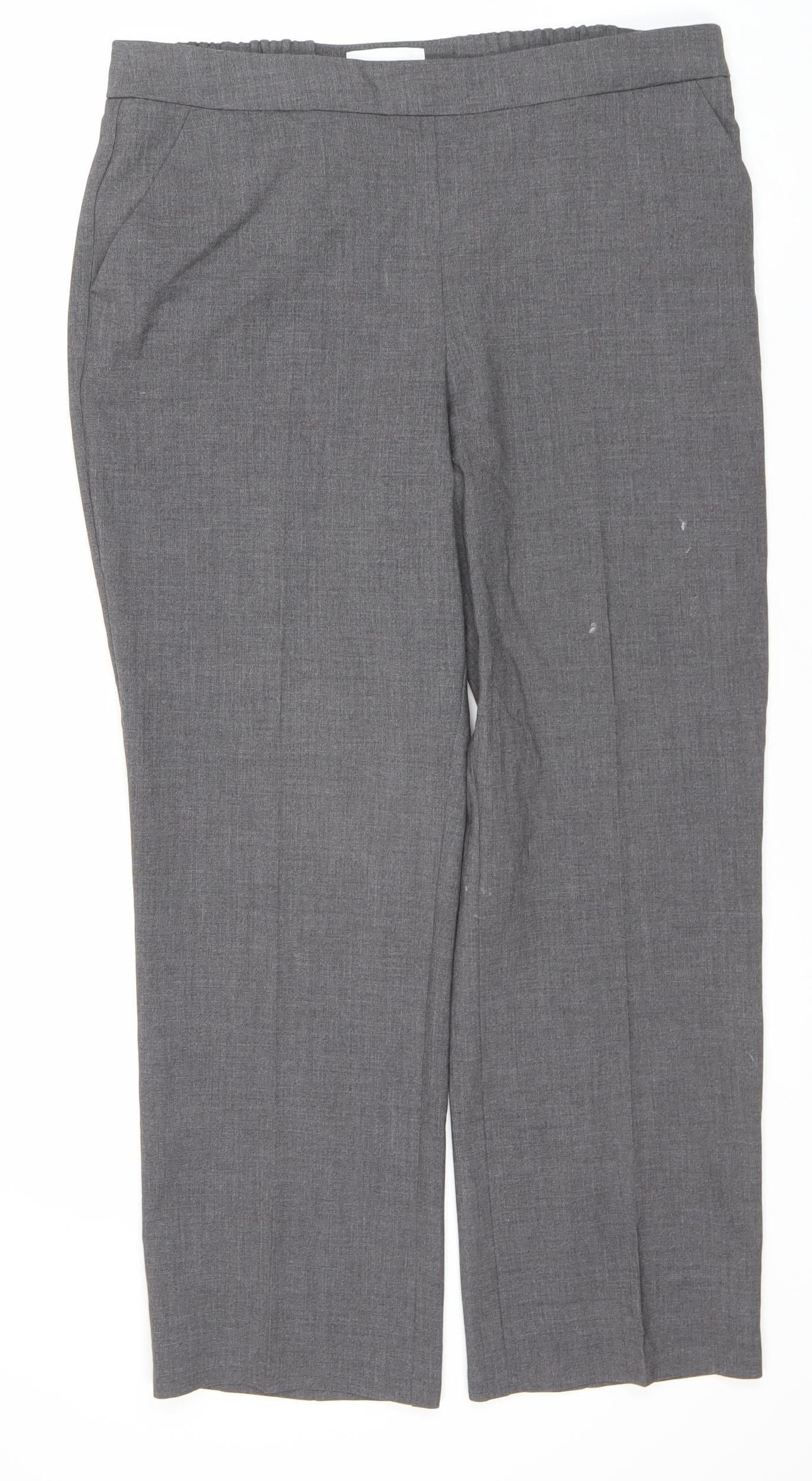 Marks and Spencer Women's Grey Trousers, Size 14