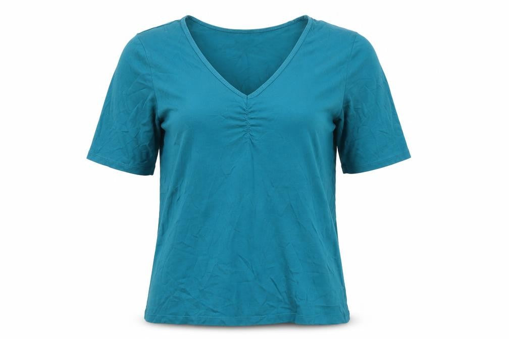 Womens UK Size S Lands' End Blue Cotton T-Shirt