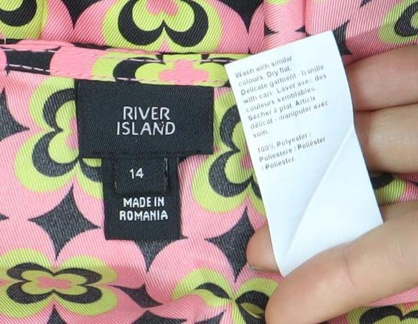 River Island Women's Multicoloured Floral Blouse