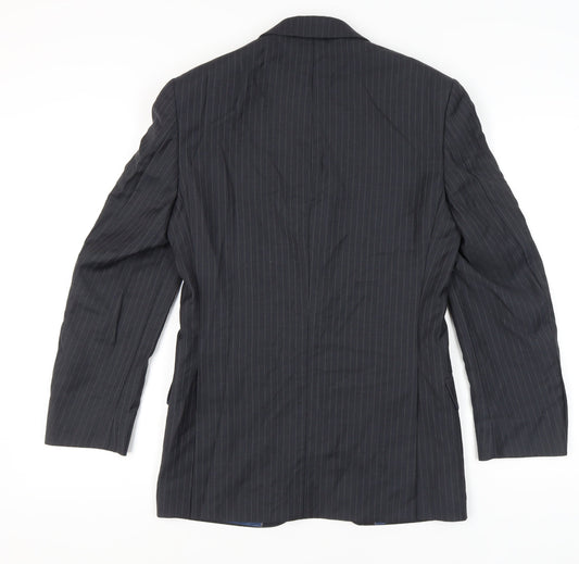 Marks and Spencer Men's Grey Pinstripe Suit Jacket Size 34R