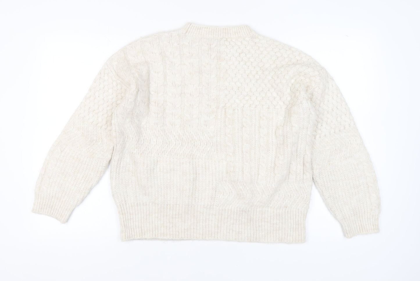 Crew Clothing Company Women's Ivory Cable Pullover Jumper Size 10