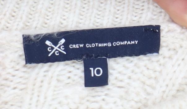 Crew Clothing Company Women's Ivory Cable Pullover Jumper Size 10
