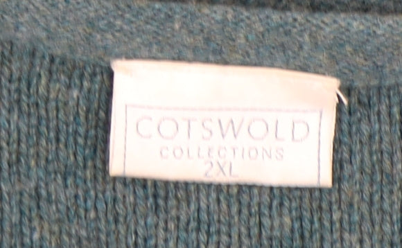 Cotswold Collections Green Wool Cardigan 2XL Women