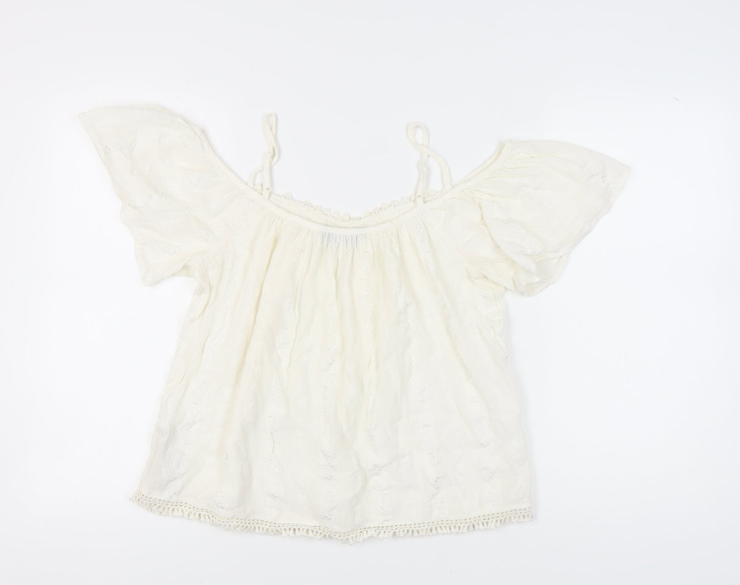 Dorothy Perkins Women’s White Cotton Tunic Blouse