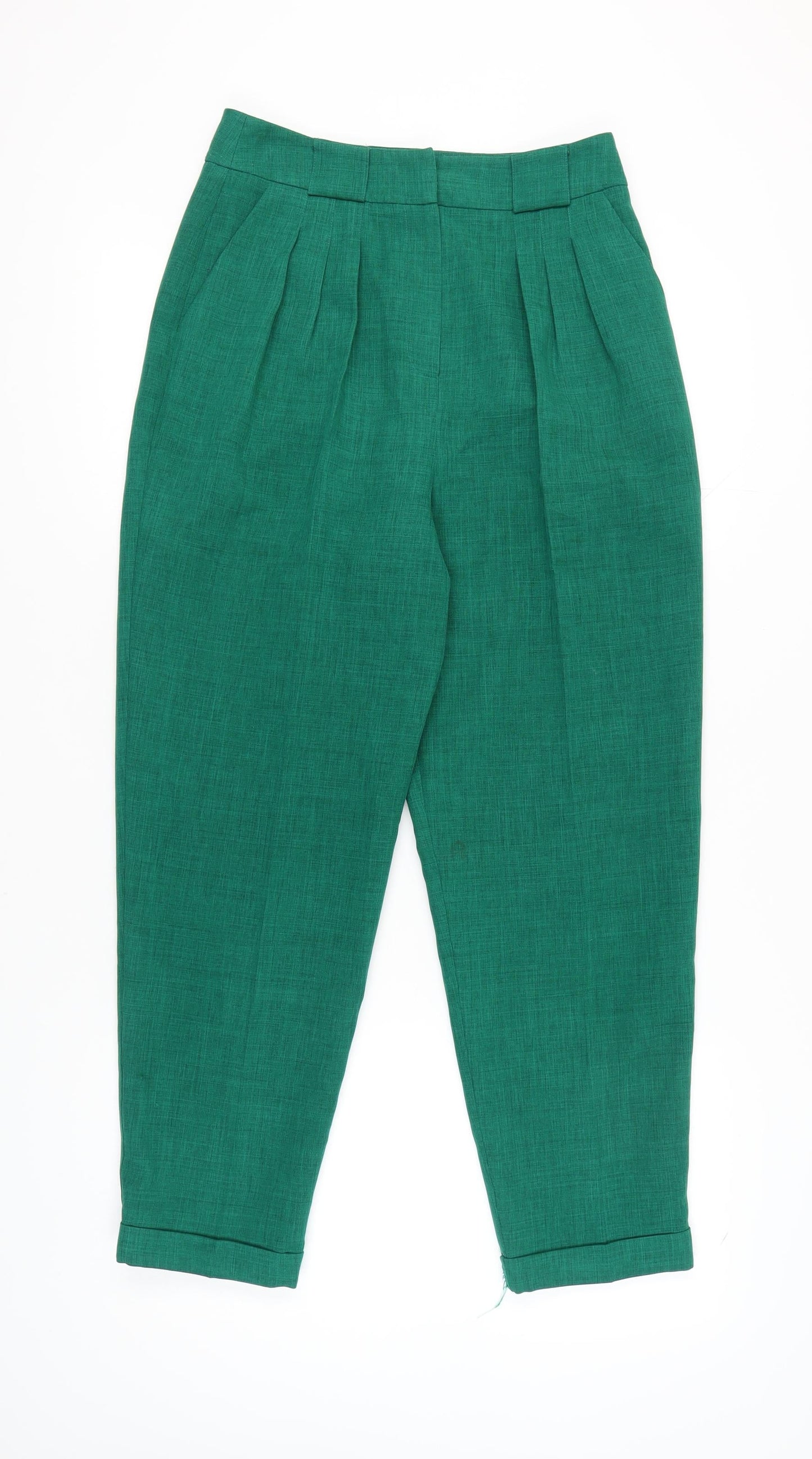 Miss Selfridge Women's Green Tapered Trousers