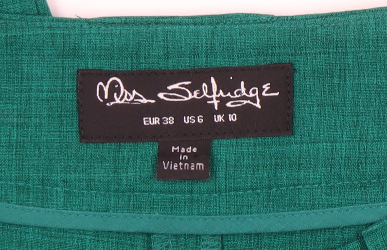 Miss Selfridge Women's Green Tapered Trousers