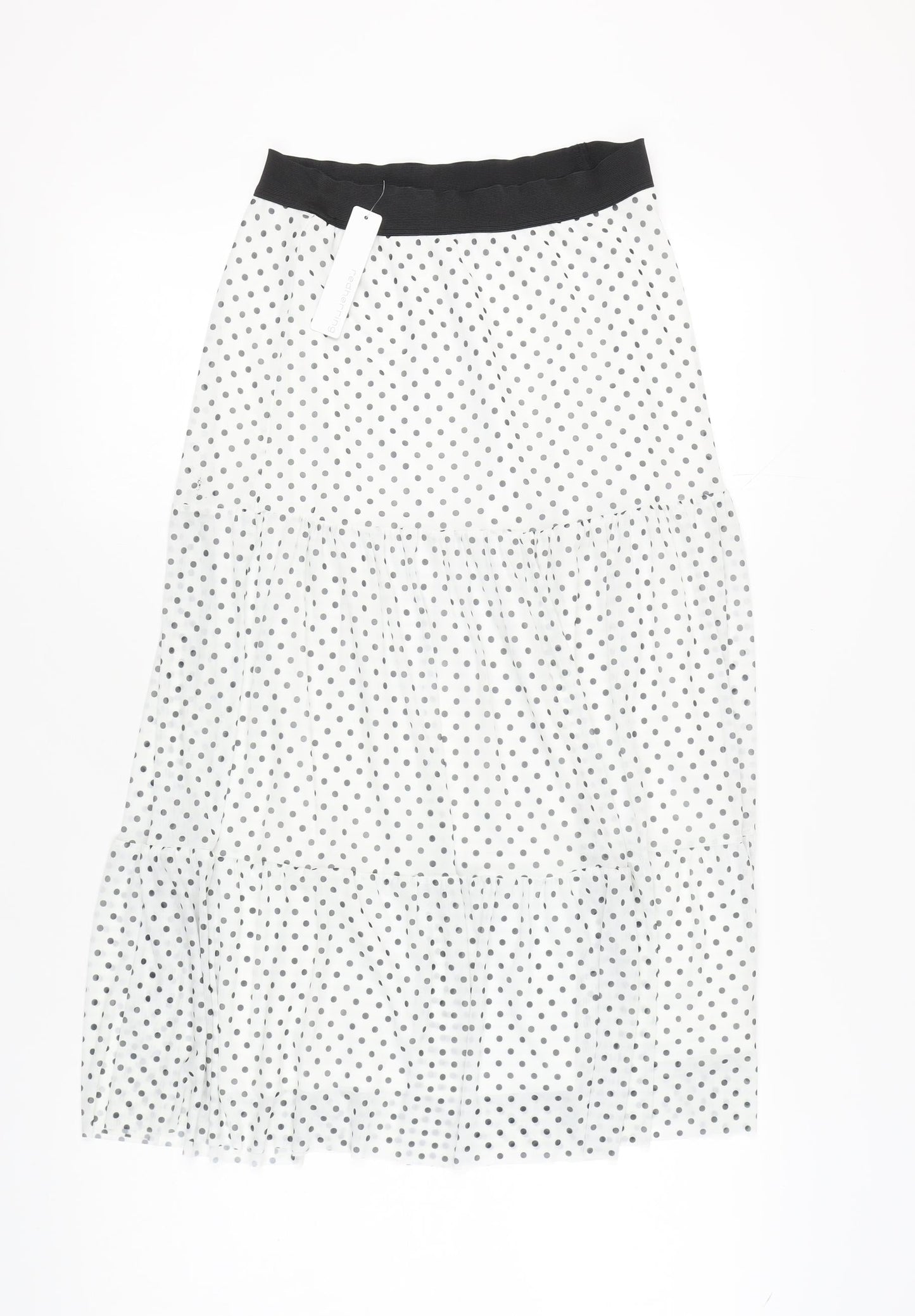 Red Herring Women's White Polka Dot Pleated Skirt Size 10