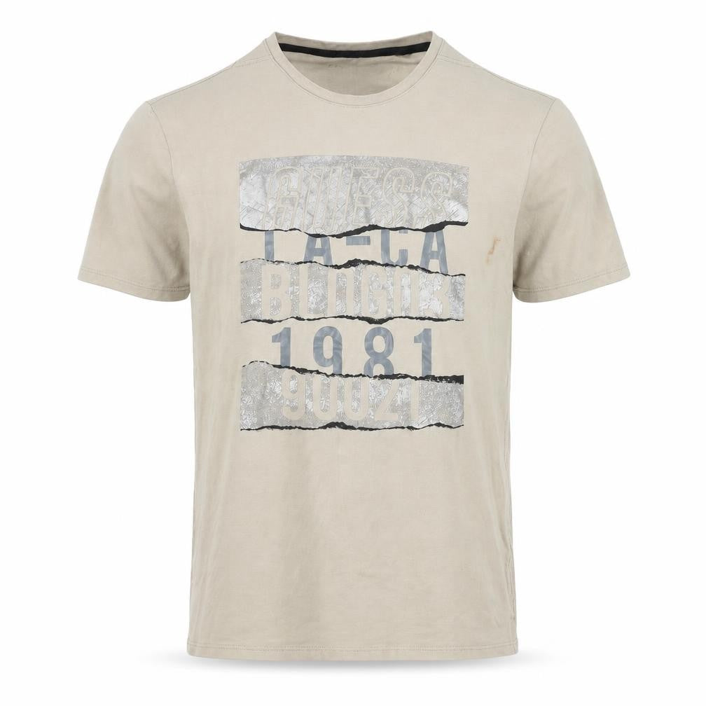 Guess Beige Graphic Slim Men's T-Shirt M