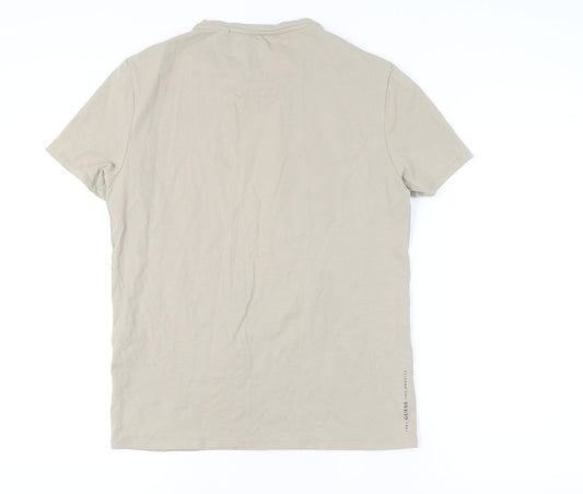 Guess Beige Graphic Slim Men's T-Shirt M