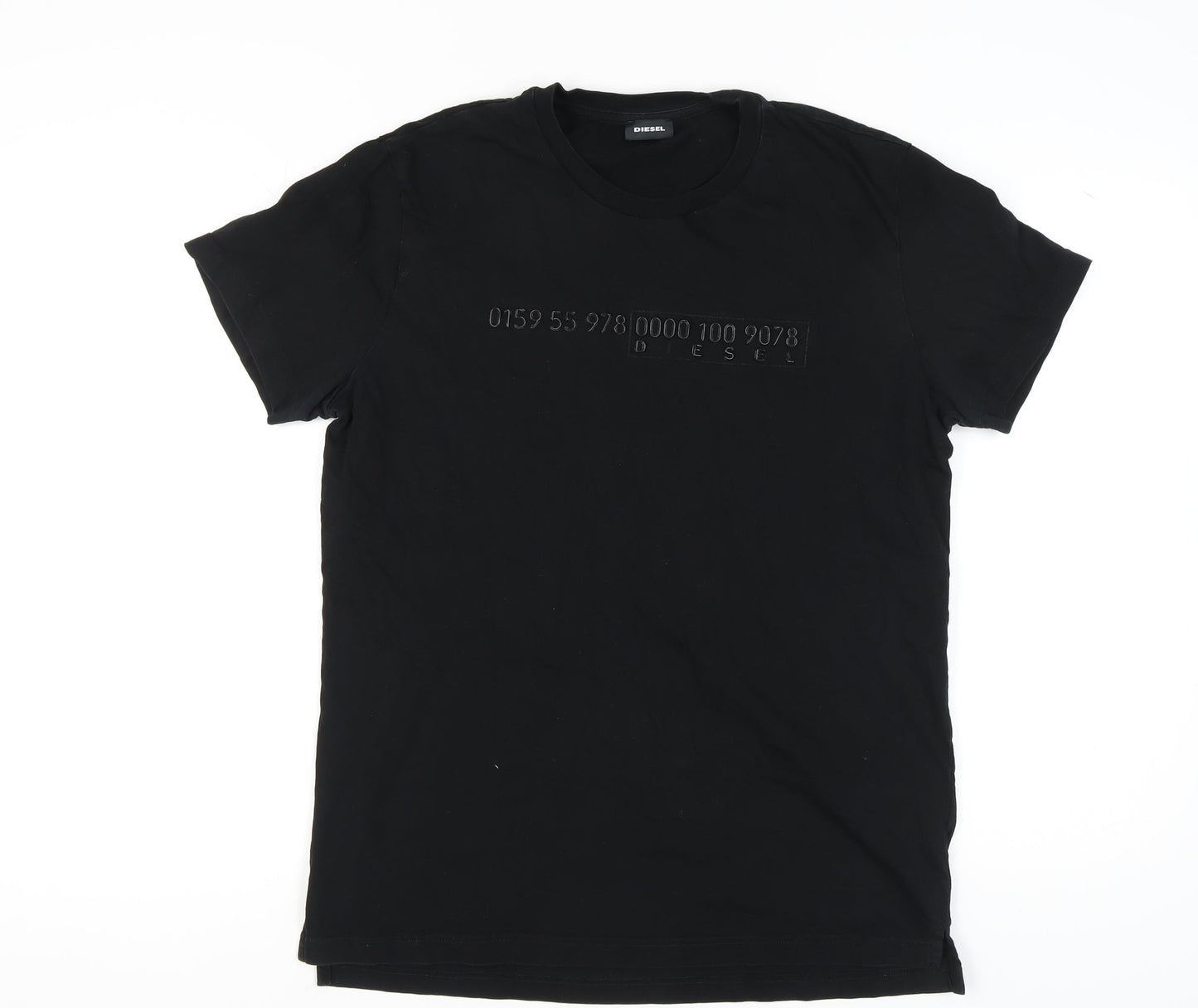 Diesel Men's Black XL T-Shirt, Crew Neck, Casual Style