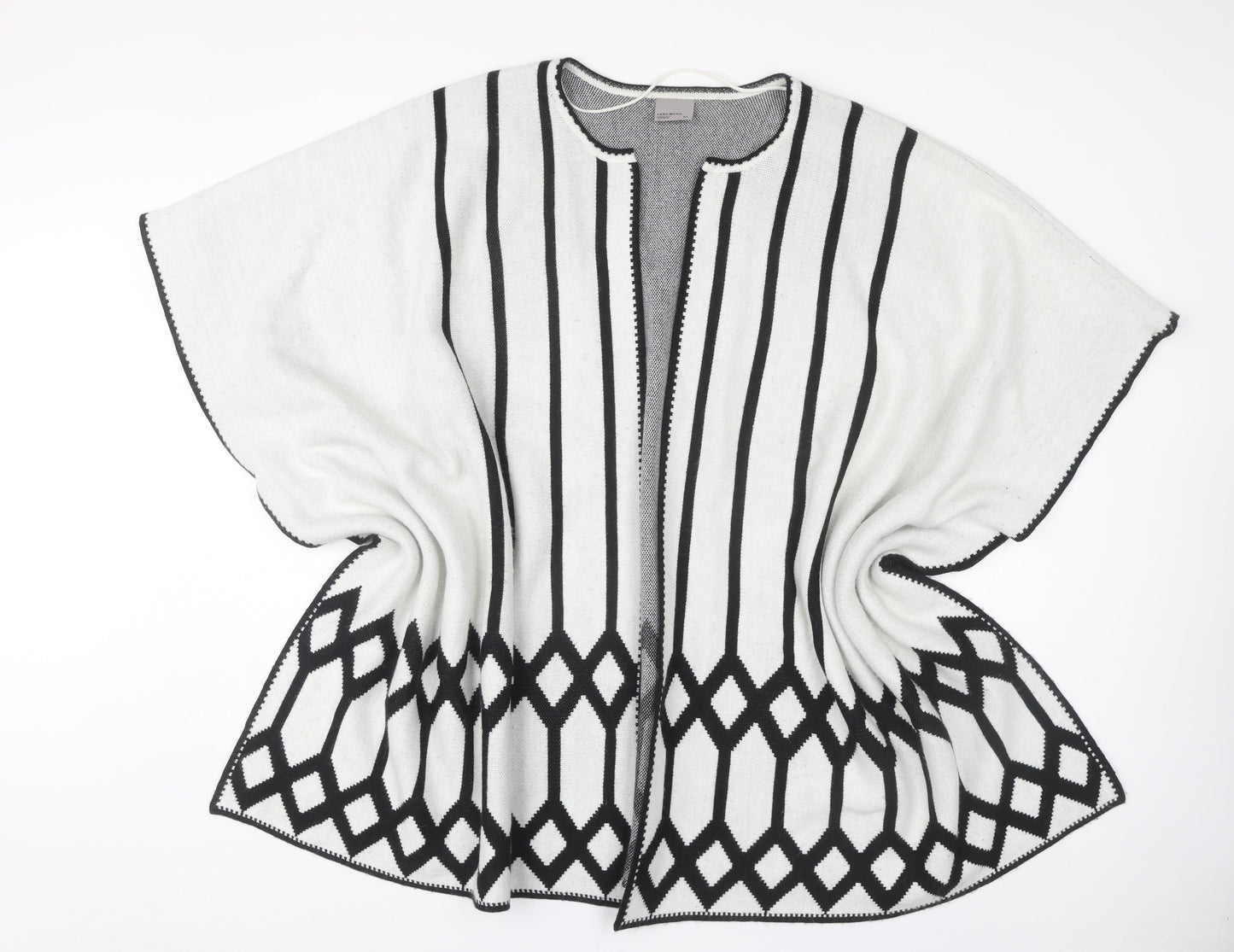 Vero Moda Women's Black & White Geometric Cape M/L