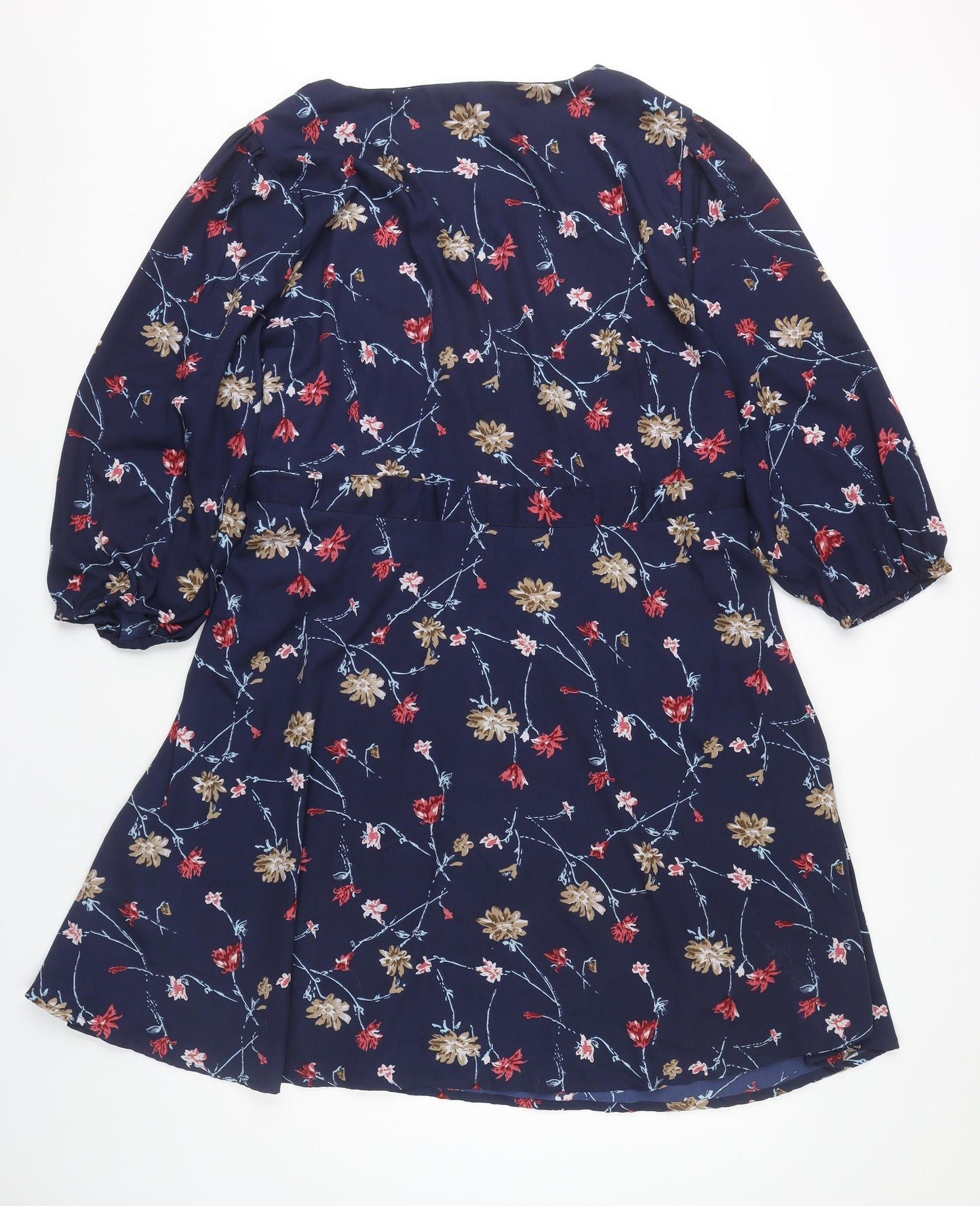 Yumi Women's Multicoloured Plus Size Floral Dress