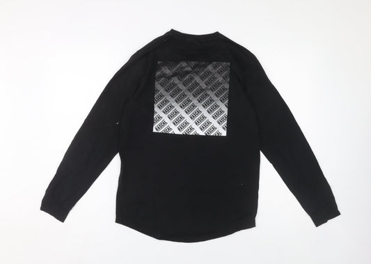 Rascal Boys Black Long Sleeve Graphic T-Shirt 13-14 Years