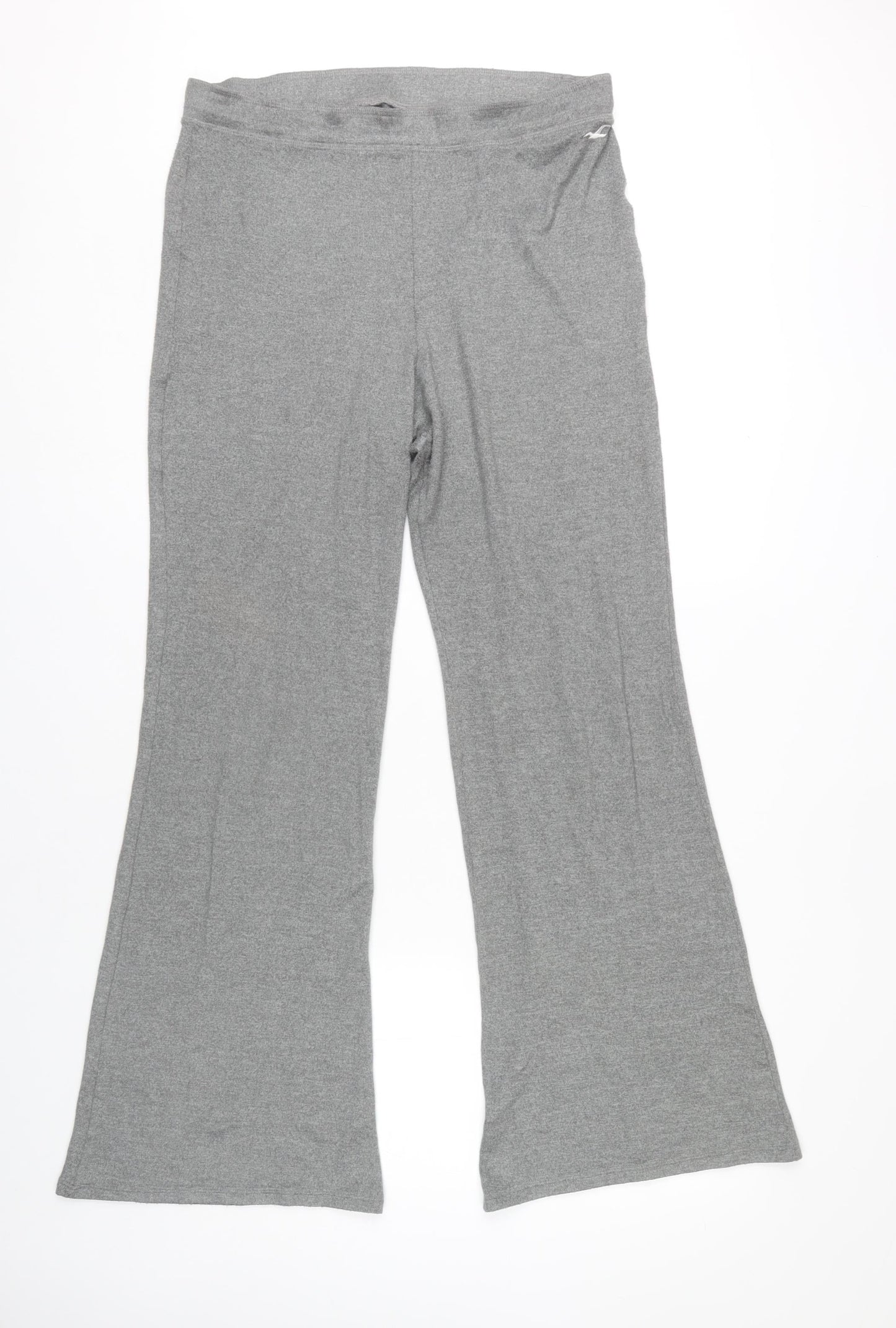 Hollister Women's Grey Flared Trousers XL Tall