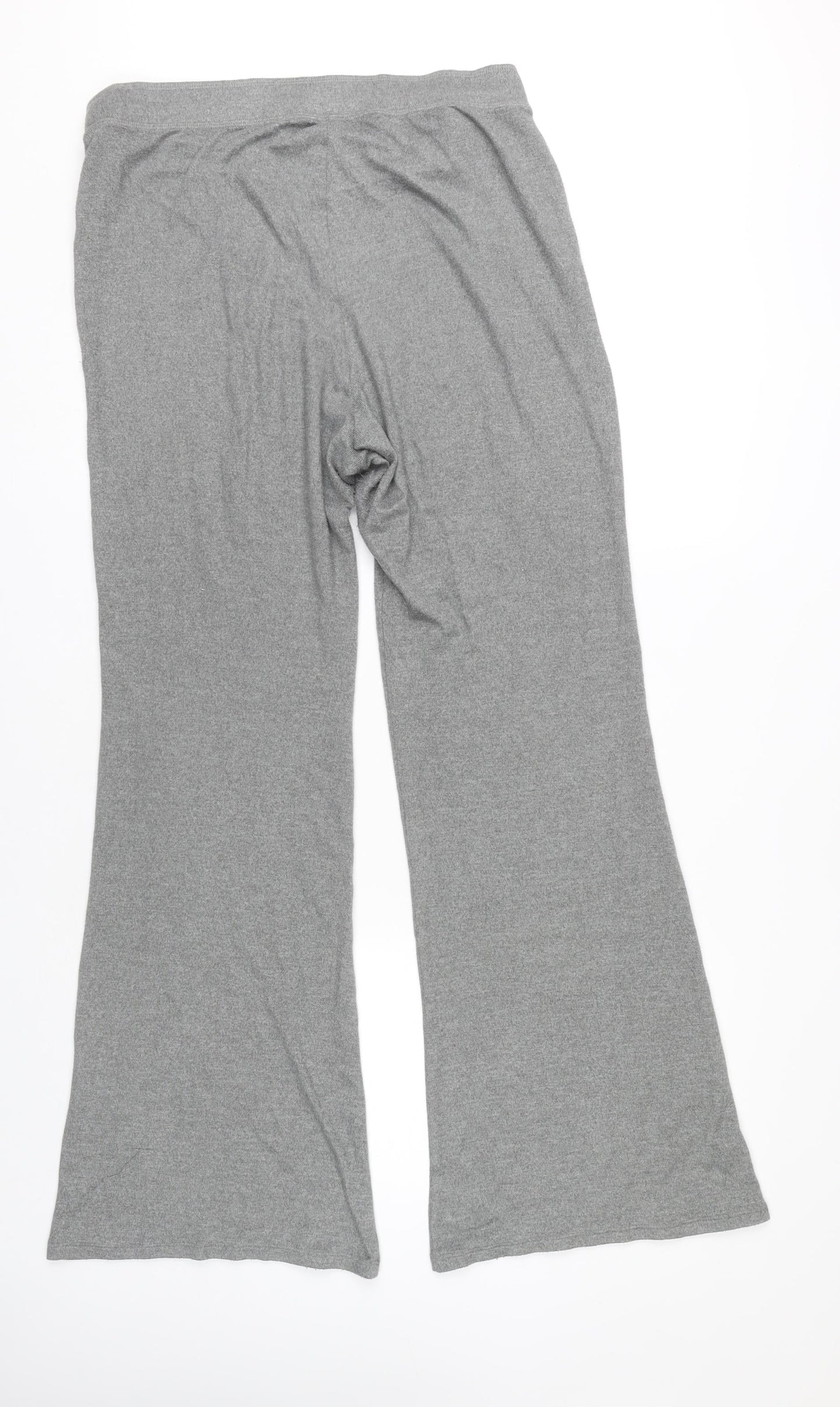 Hollister Women's Grey Flared Trousers XL Tall