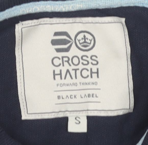 Cross Hatch Unisex Blue Polo Shirt S Cotton Casual