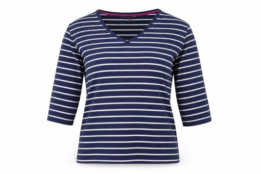 Womens UK Size 12 Joules Blue Viscose Blend T-Shirt