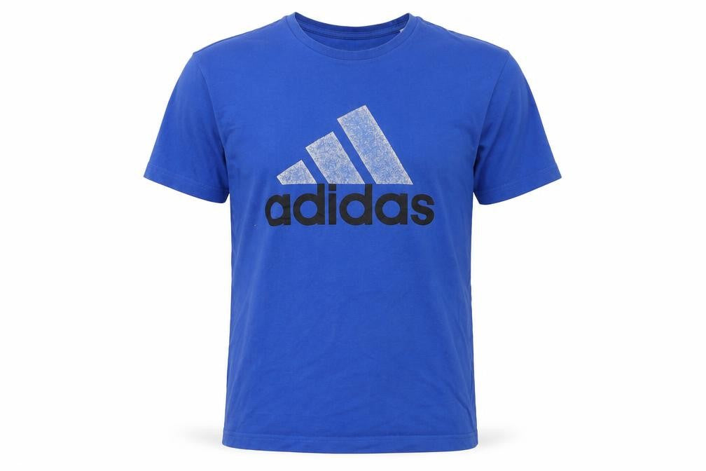 Mens UK Size M adidas Blue  Cotton Blend T-Shirt