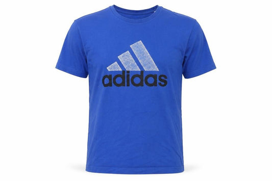 Mens UK Size M adidas Blue  Cotton Blend T-Shirt