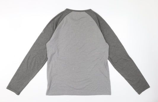 Craghoppers Men's Grey Colourblock Long Sleeve T-Shirt M