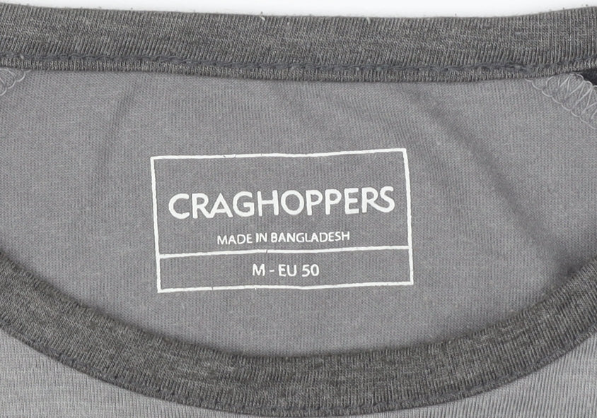 Craghoppers Men's Grey Colourblock Long Sleeve T-Shirt M