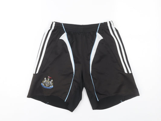 Adidas Boys Black Athletic Sports Shorts 14 Years