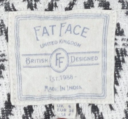 Fat Face Women's Ivory Henley Hoodie UK 12