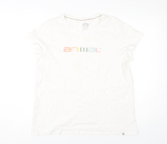 Animal Women's White T-Shirt - Size 14