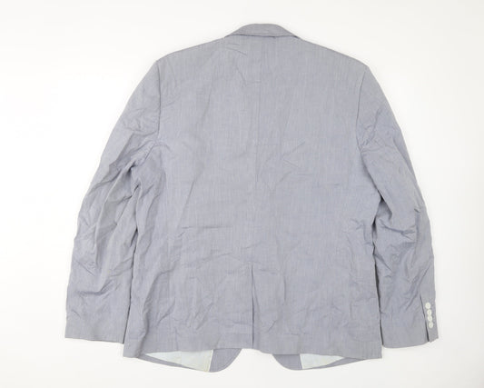 Jasper Conran Men's Grey Single-Breasted Blazer 46