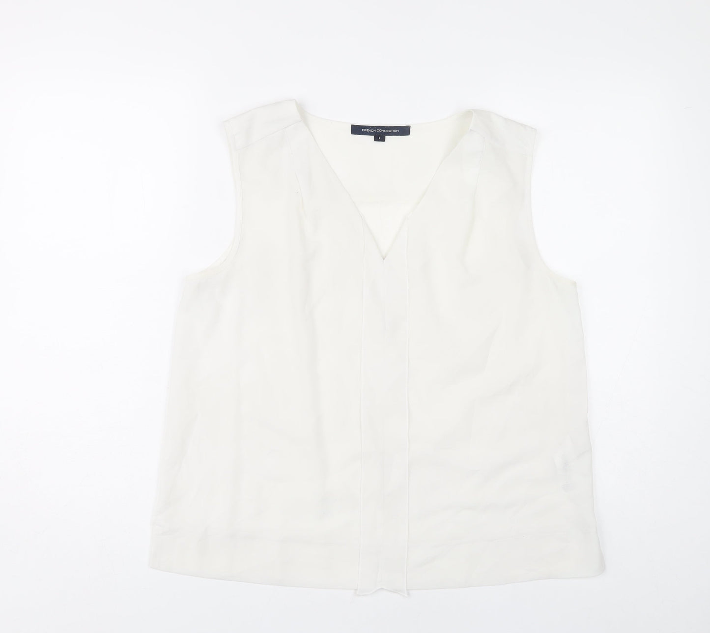 French Connection Women’s Ivory Sleeveless Blouse L