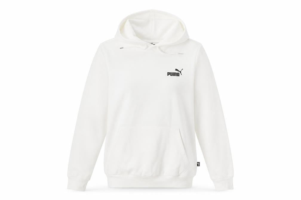 Womens UK S Regular PUMA White Pullover Hoodie