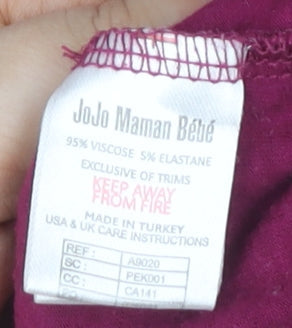 JoJo Maman Bébé Women's Purple Wrap Blouse XS