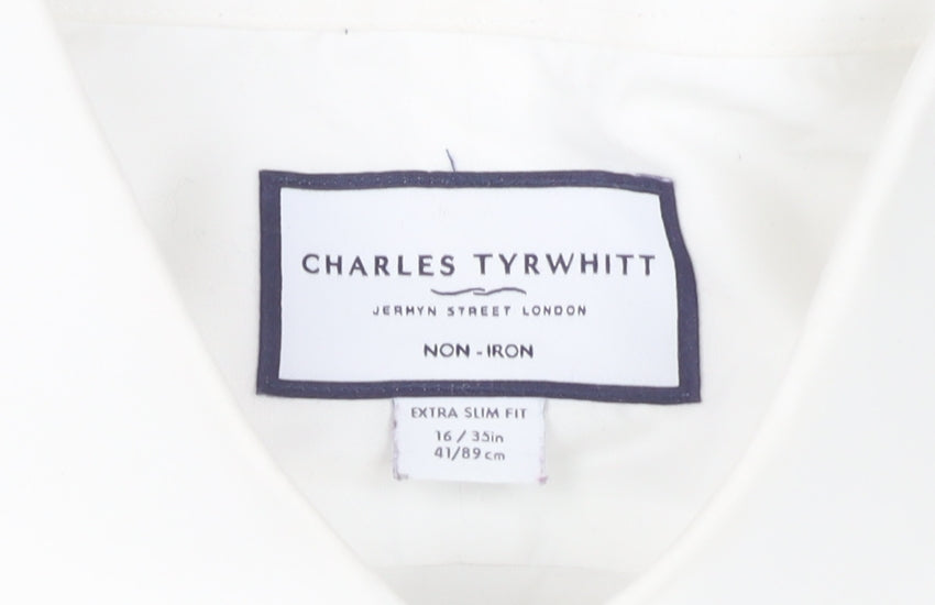 Charles Tyrwhitt Men's White 16 Extra-Slim Fit Dress Shirt