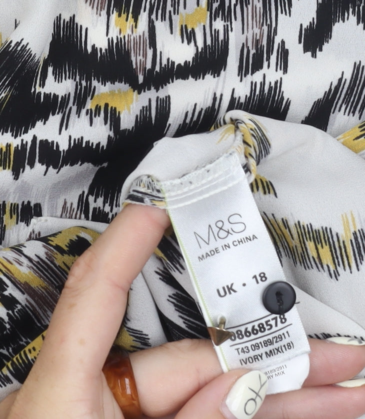 Marks and Spencer Women's Multicoloured Sleeveless Top UK 18