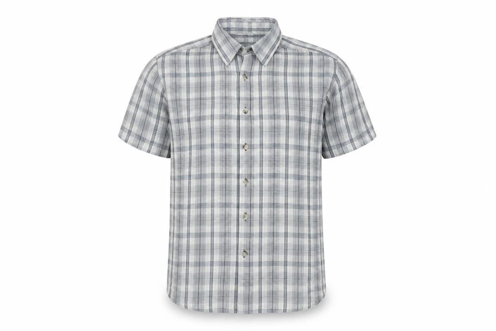 Mountain Essentials Men's Grey Check Polo Shirt M
